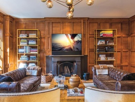 Climate control sensors — painted in faux bois to match the wood paneling