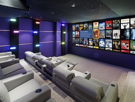 Incredible theater renovation Storm Audio/Ascendo 13 ch Atmos with Christie Digital M4k-15 RGB Laser projector