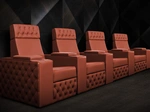 Smart home cinema furniture with USB, touch control, and Qi wireless charging for ultimate convenience.