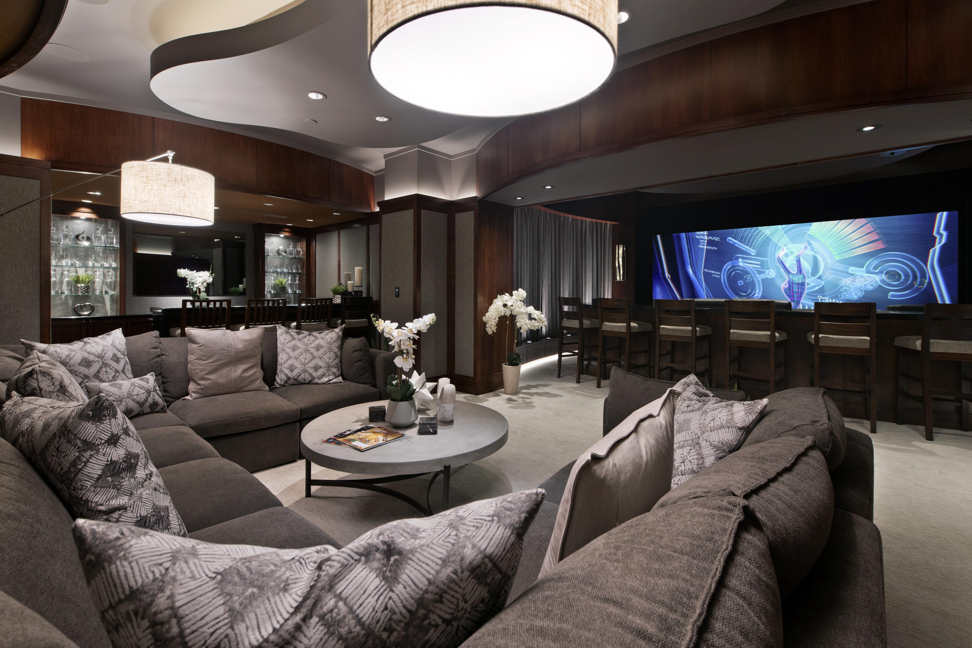 Pro Audio Technology One of the Pro Audio Technology theaters and lounges at the Orange County, California Experience Center.