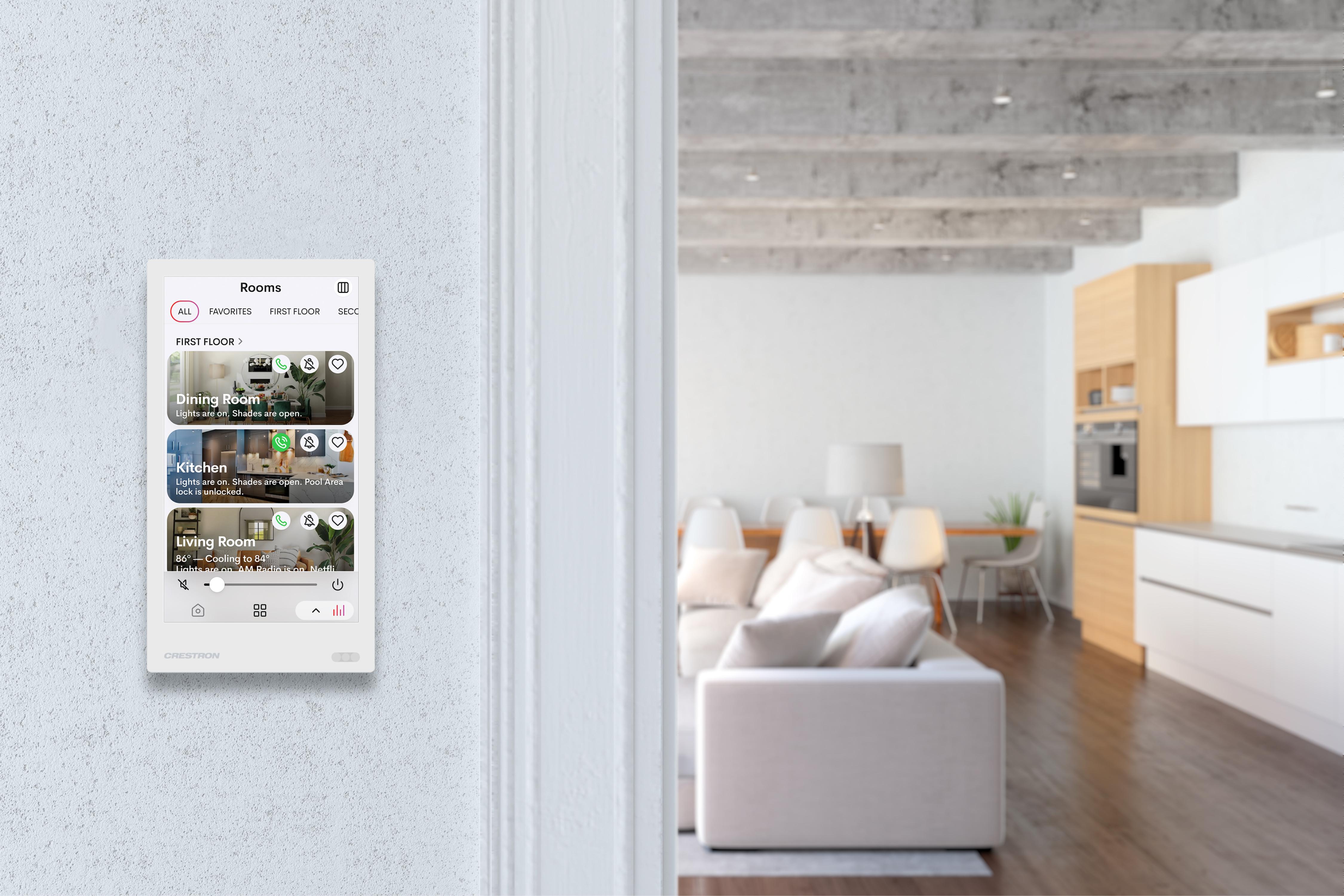 Crestron Living Room Smart Home / Home Controls